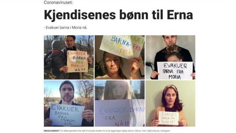 Jon Helgheim lei av kjendiser som holder plakater med krav om mer innvandring&nbsp;<span>(+)</span>