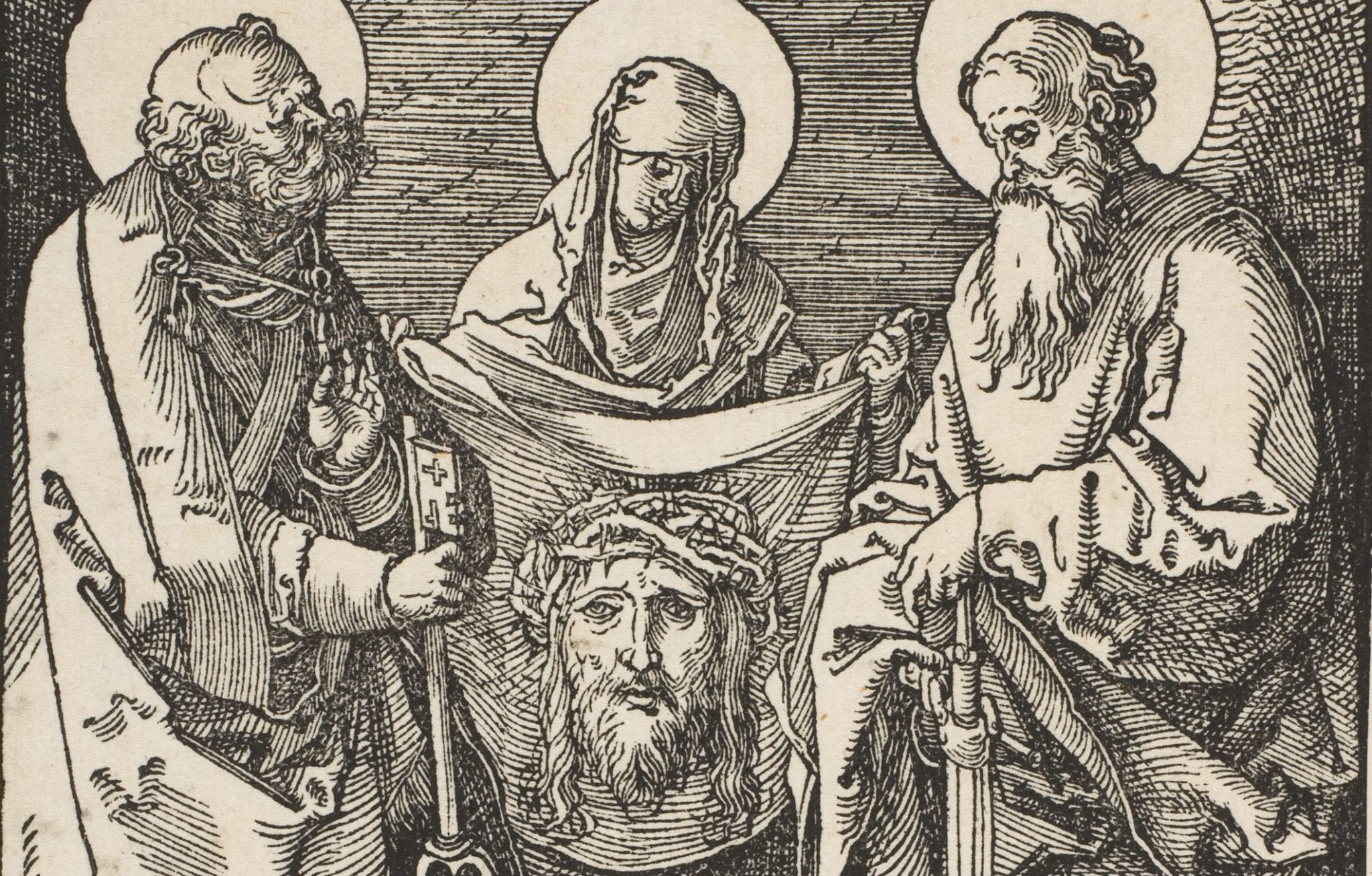 Veronica med svededuken, mellom apostlene Petrus og Paulus (1510)&nbsp;<span>(+)</span>