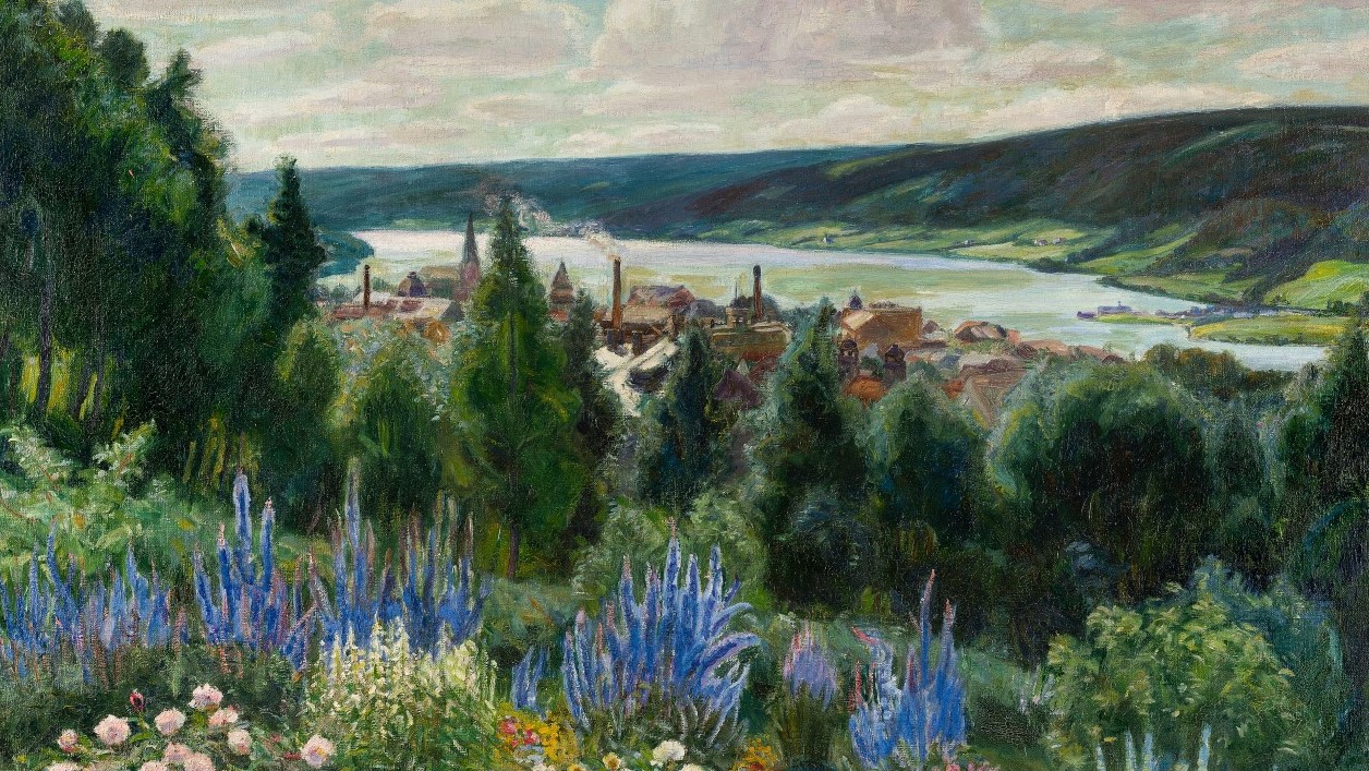 Fra kunstnerens hage, utsyn over Lillehammer (1926)&nbsp;<span>(+)</span>