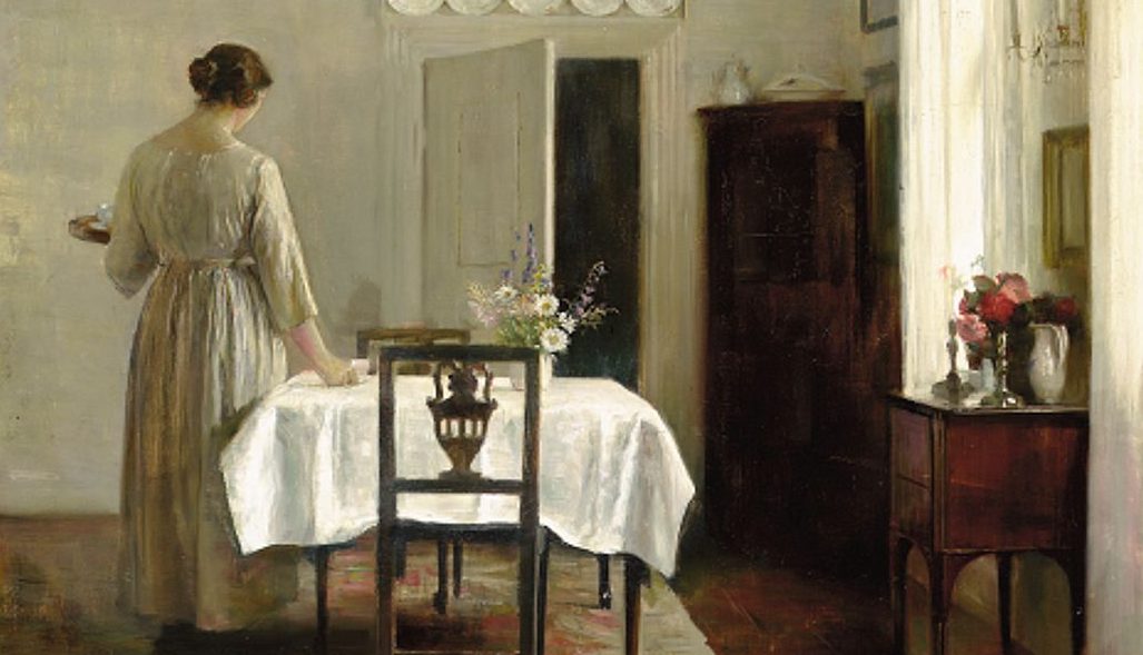 Kunstnerens Hustru dækker Bordet (ikke datert).&nbsp;<span>(+)</span>