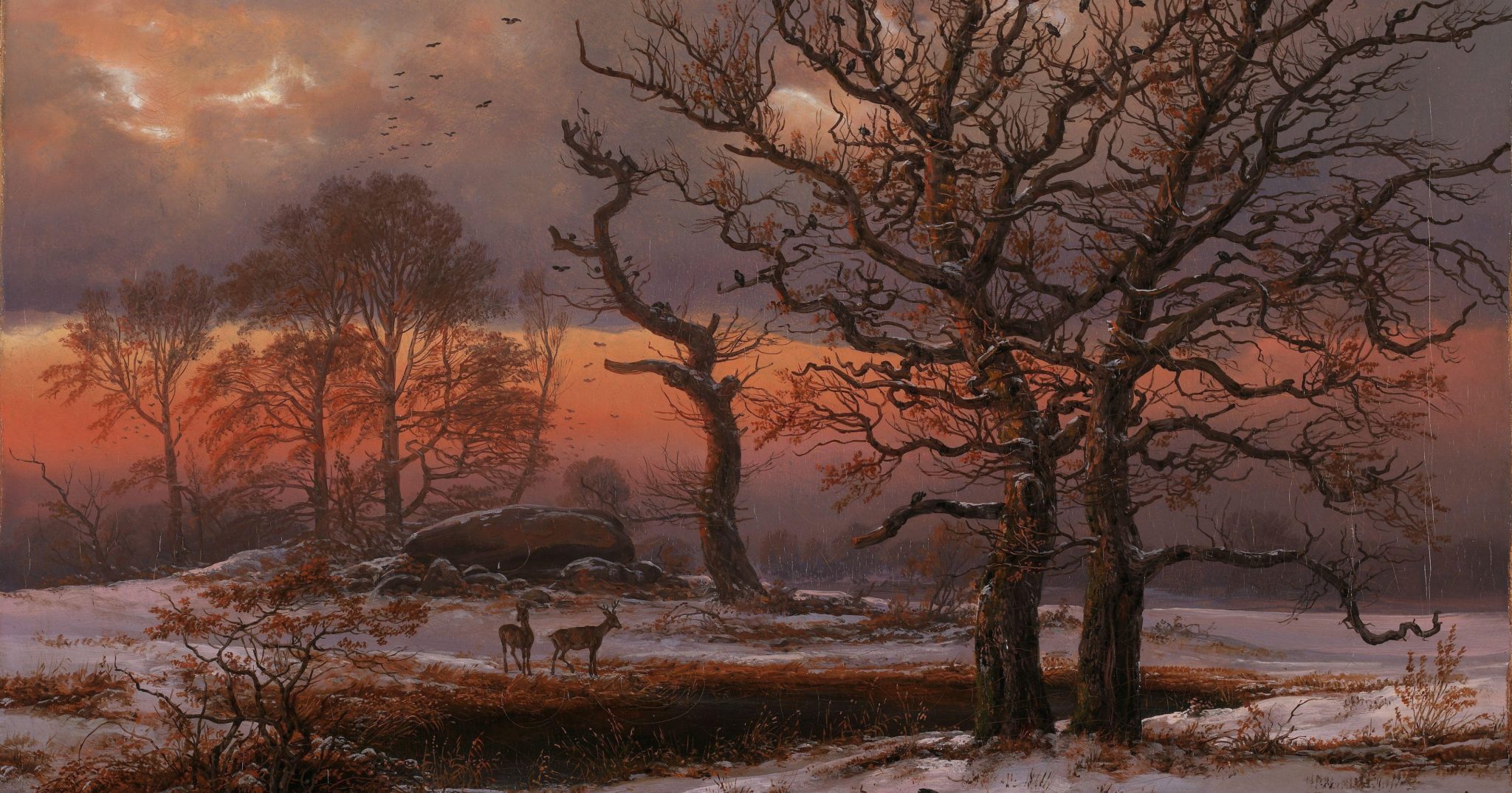 Dansk Vinterlandskab med Dysse (1838)&nbsp;<span>(+)</span>