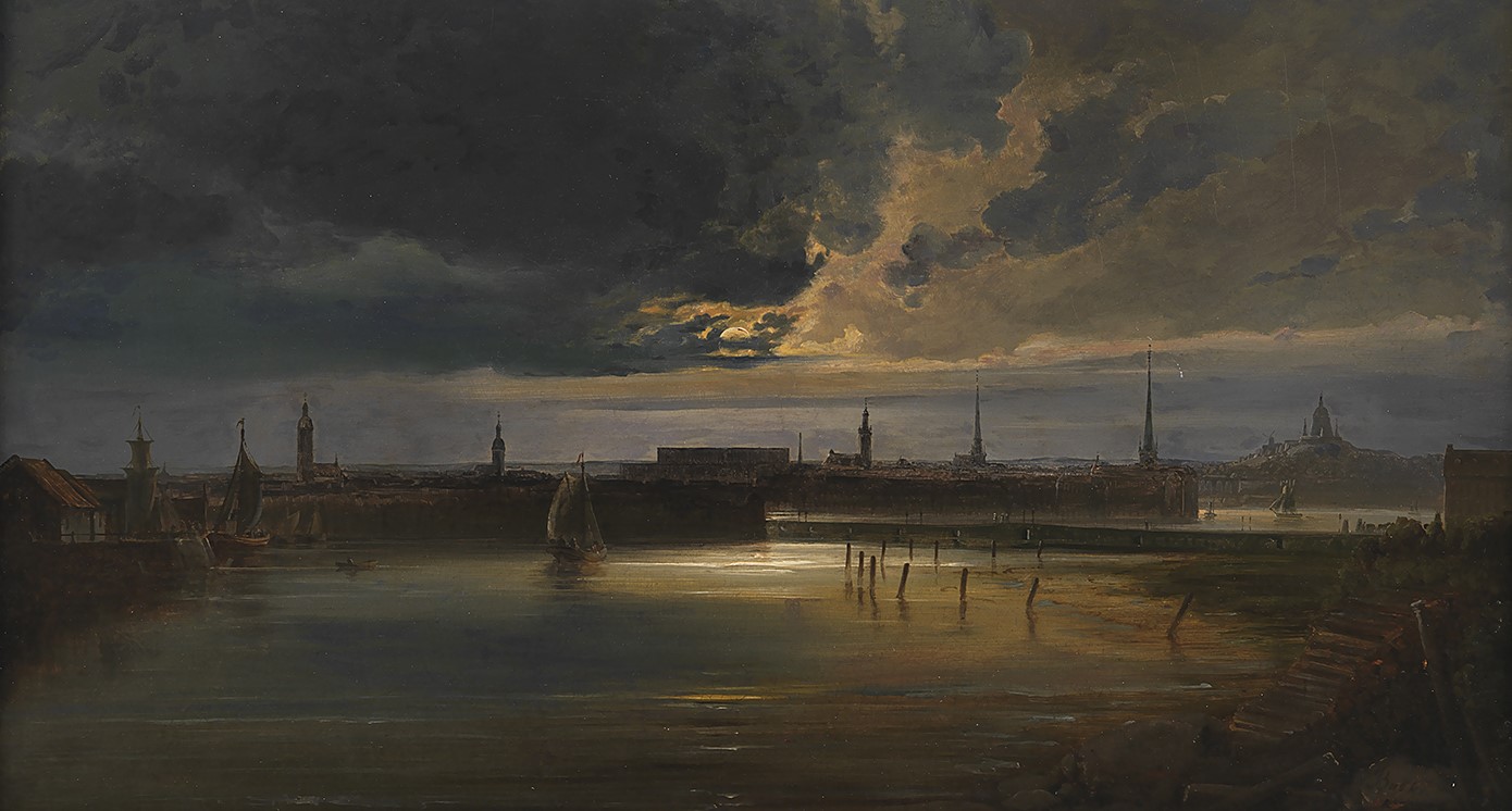 Stockholm i månsken (c.1845-49)&nbsp;<span>(+)</span>