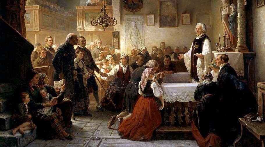 Altergang i en svensk landskirke (1856)&nbsp;<span>(+)</span>