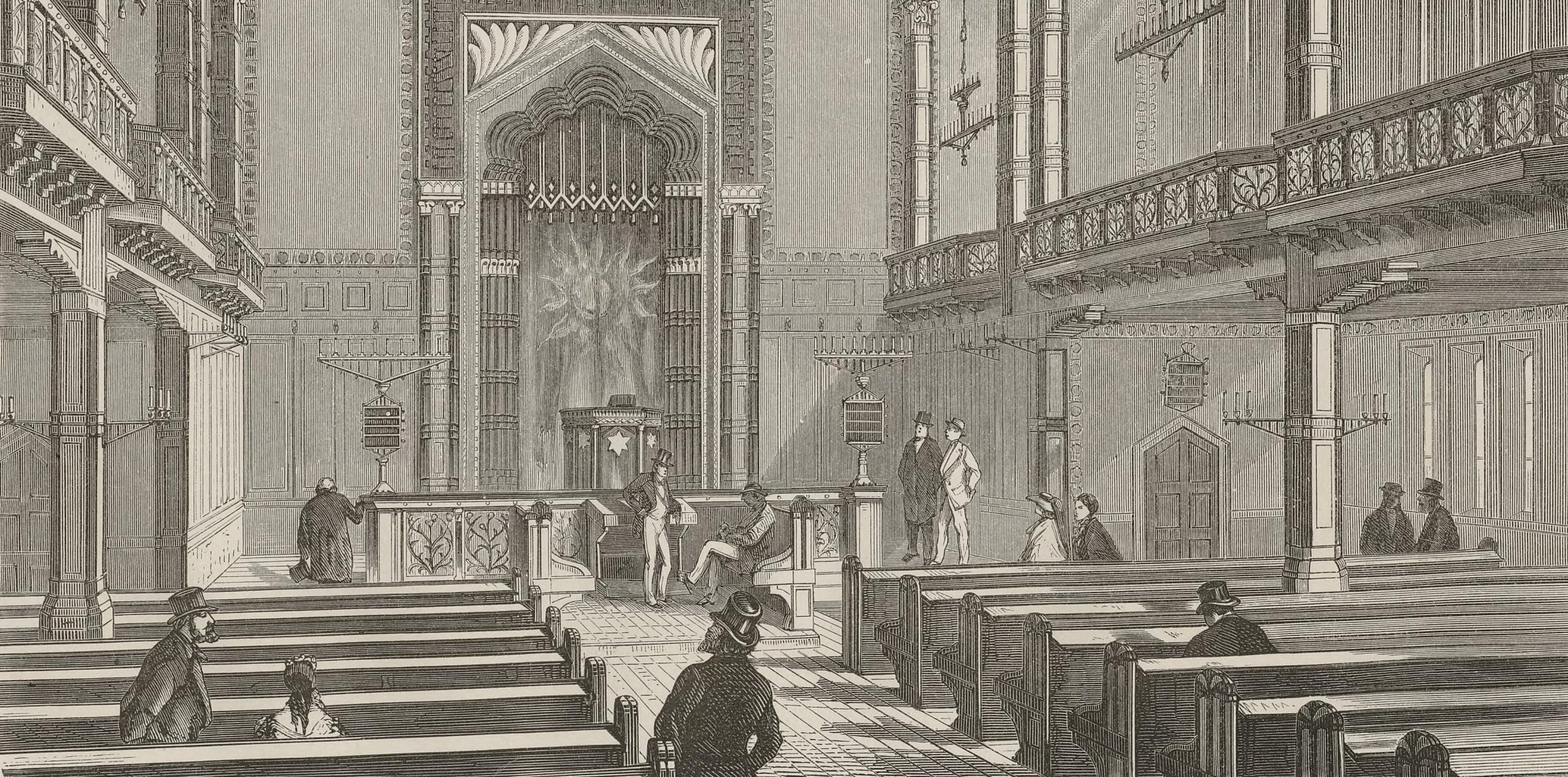 Det inre af den nya Synagogan i Stockholm (1873)&nbsp;<span>(+)</span>