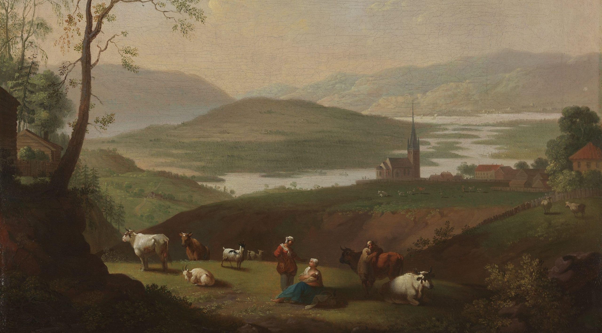 Utsikt mot Norderhov kirke  (1792 eller senere)&nbsp;<span>(+)</span>