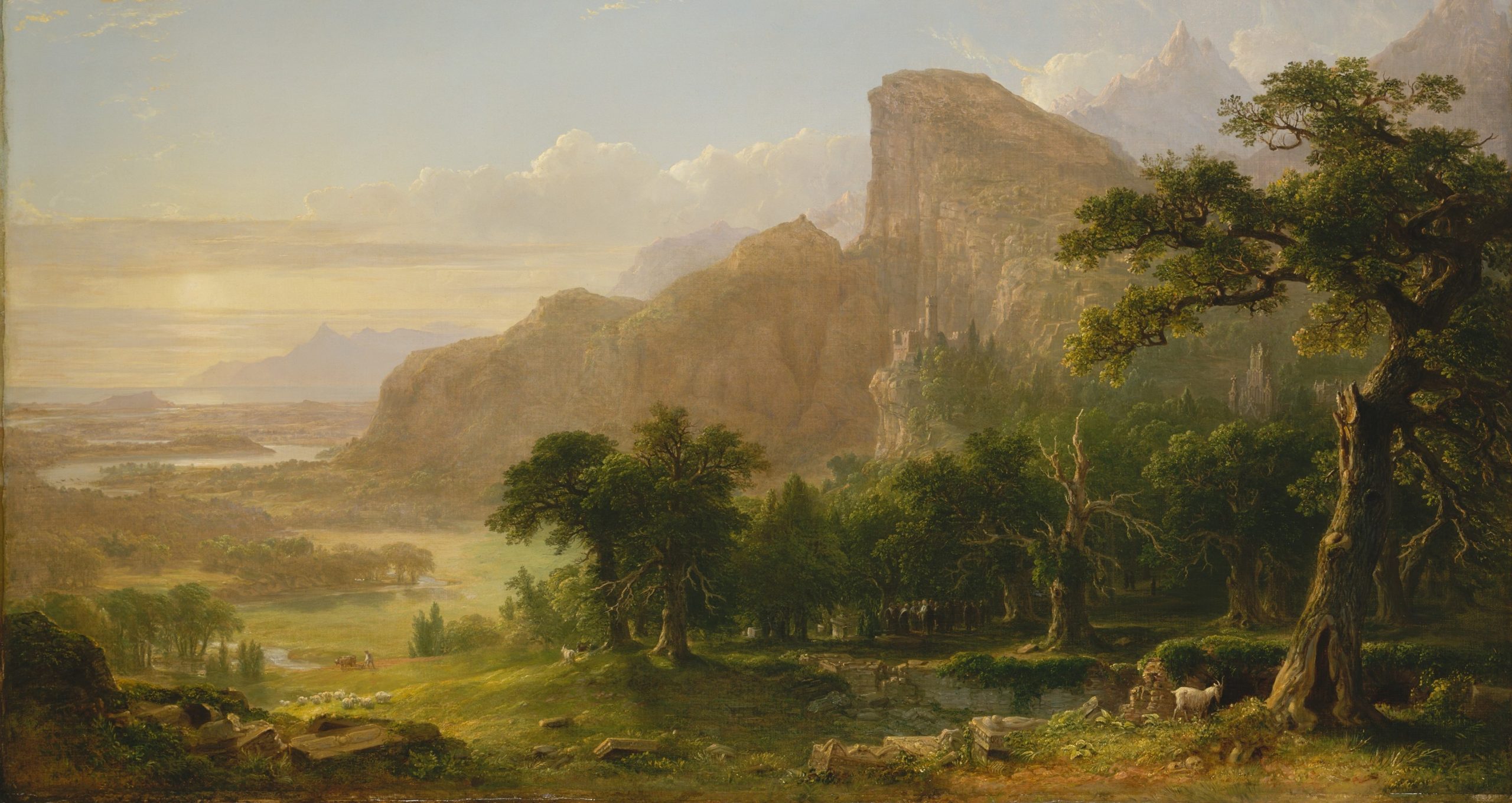 Landscape - Scene from "Thanatopsis" (1850)&nbsp;<span>(+)</span>