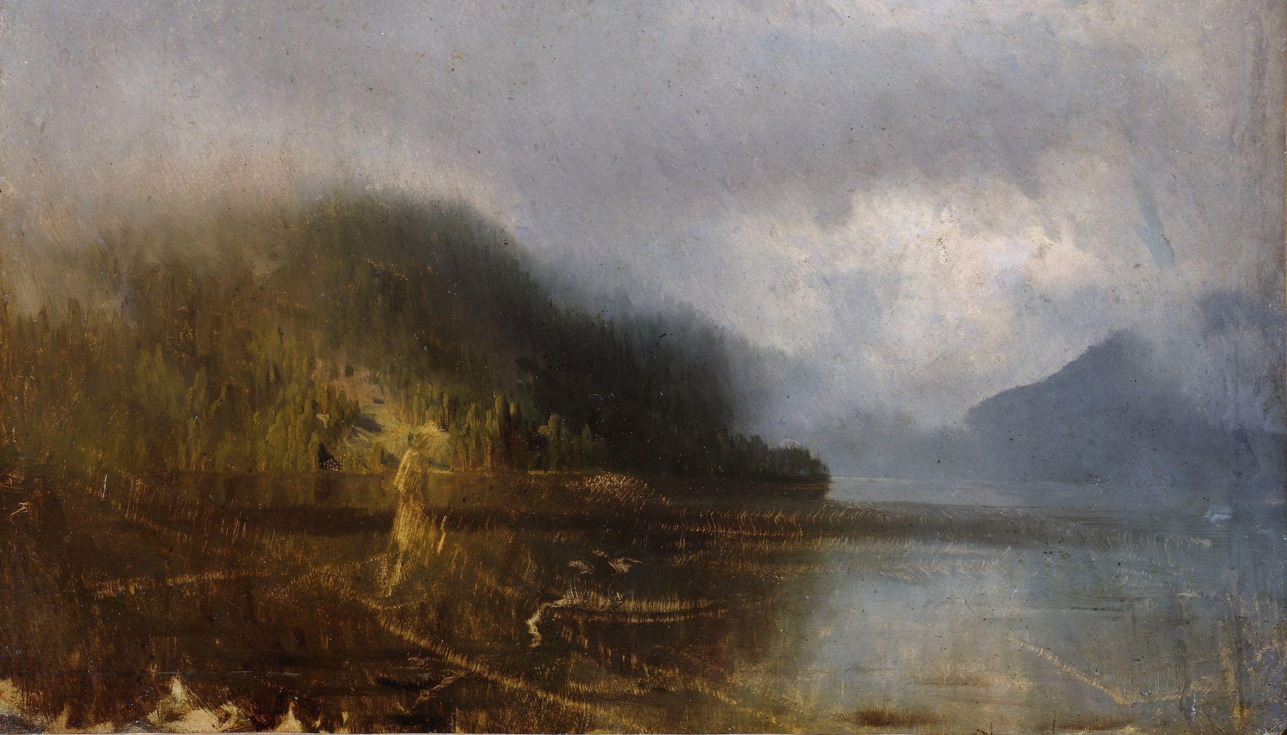 Skogsvann med tåke (ikke datert)&nbsp;<span>(+)</span>