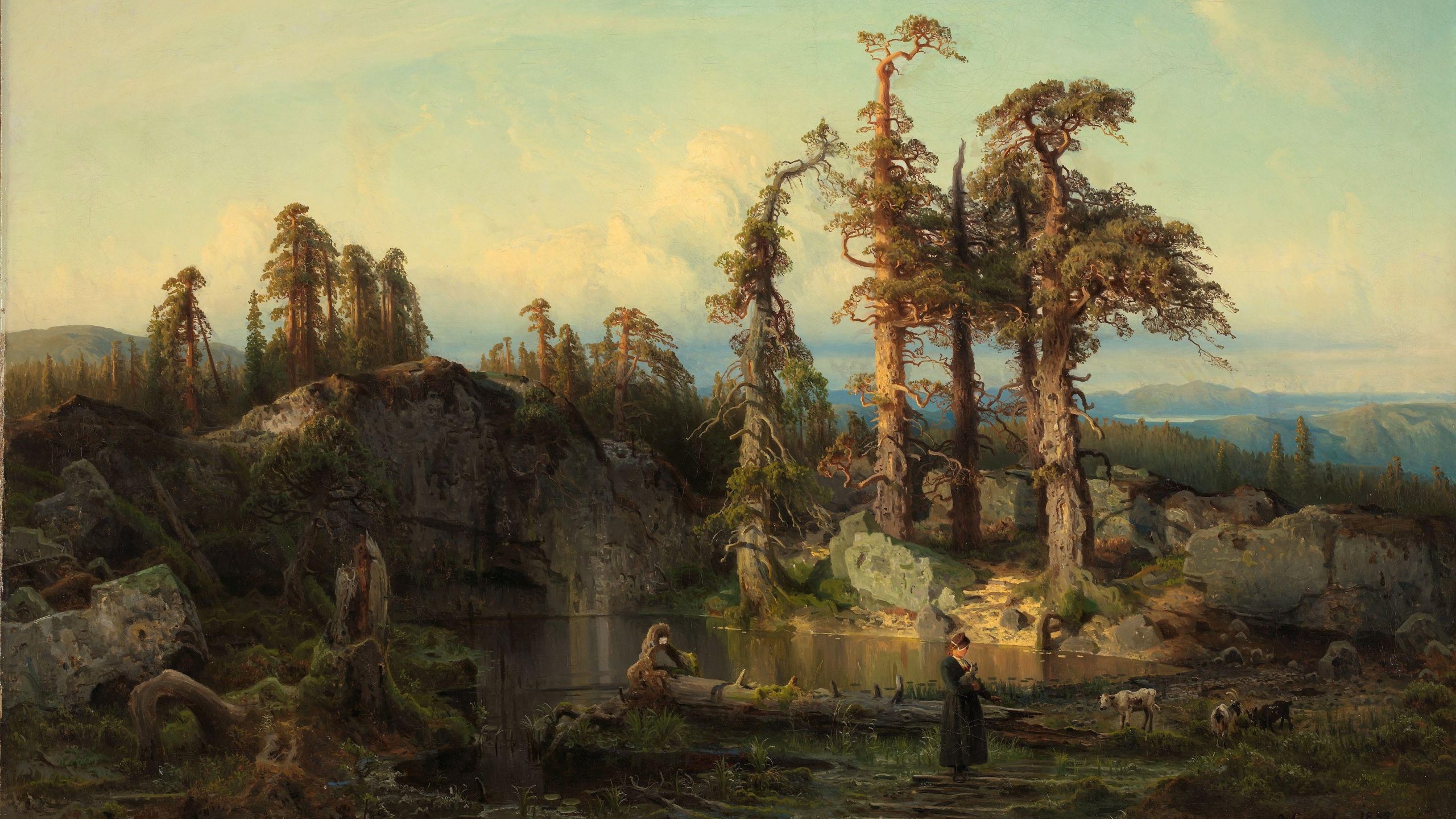 Skogtjern i nedre Telemark (1852)&nbsp;<span>(+)</span>