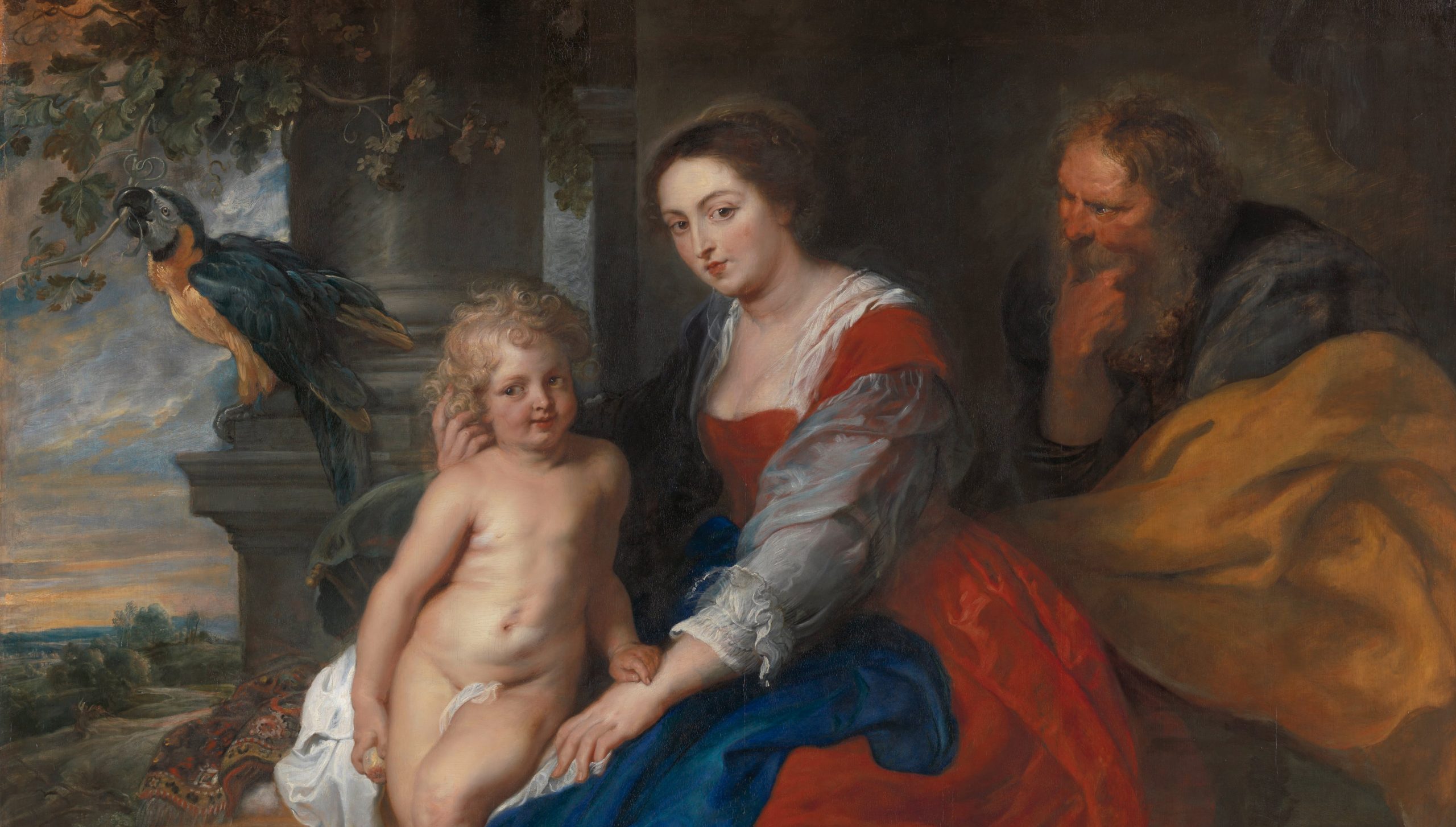 Den hellige familie med papegøye (c.1614)&nbsp;<span>(+)</span>