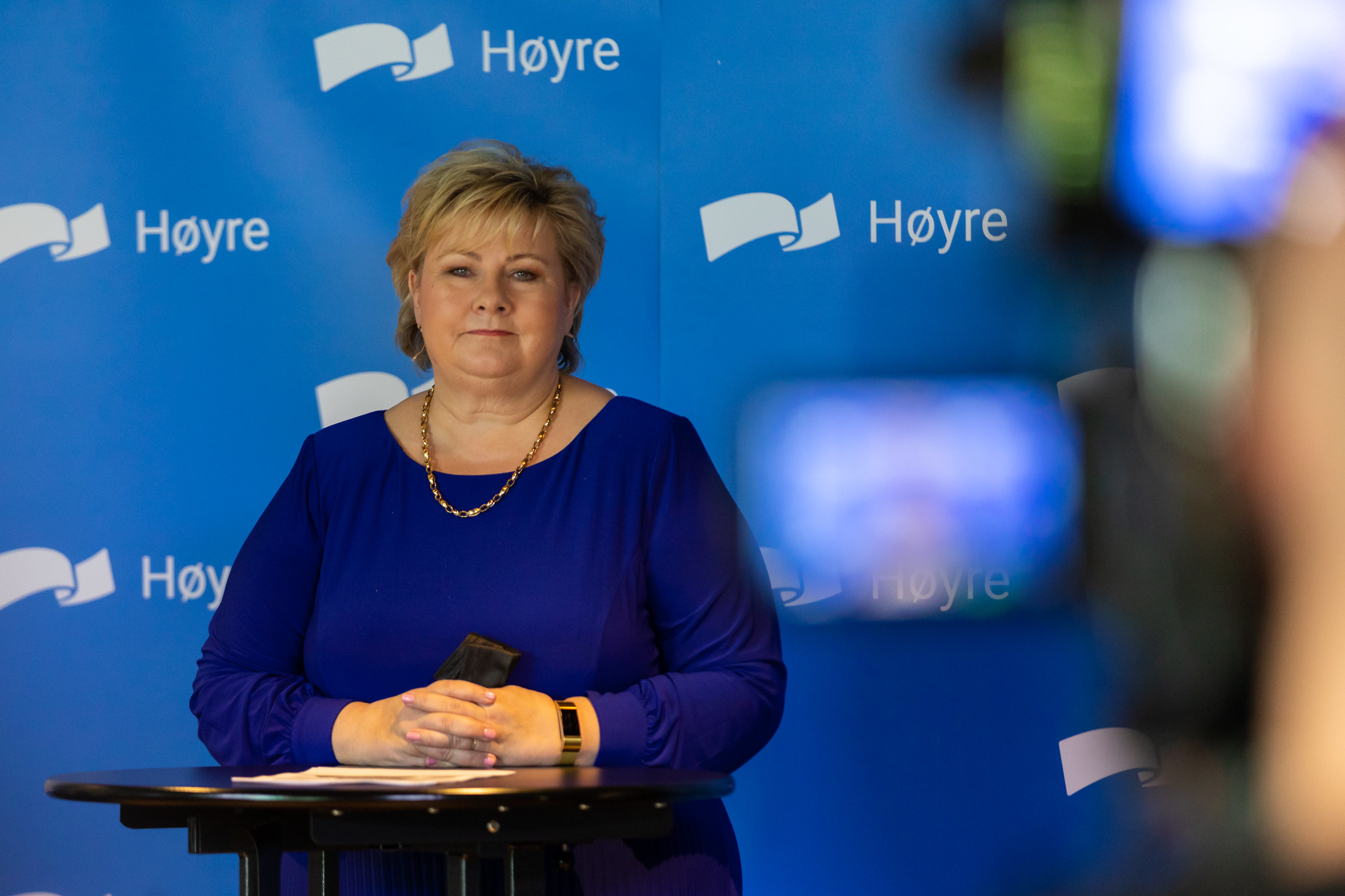 Erna Solberg tar gjenvalg som Høyre-leder&nbsp;<span>(+)</span>