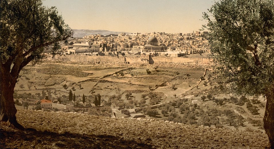 Jerusalem sett fra Oljeberget mot Tempelhøyden (1890)&nbsp;<span>(+)</span>