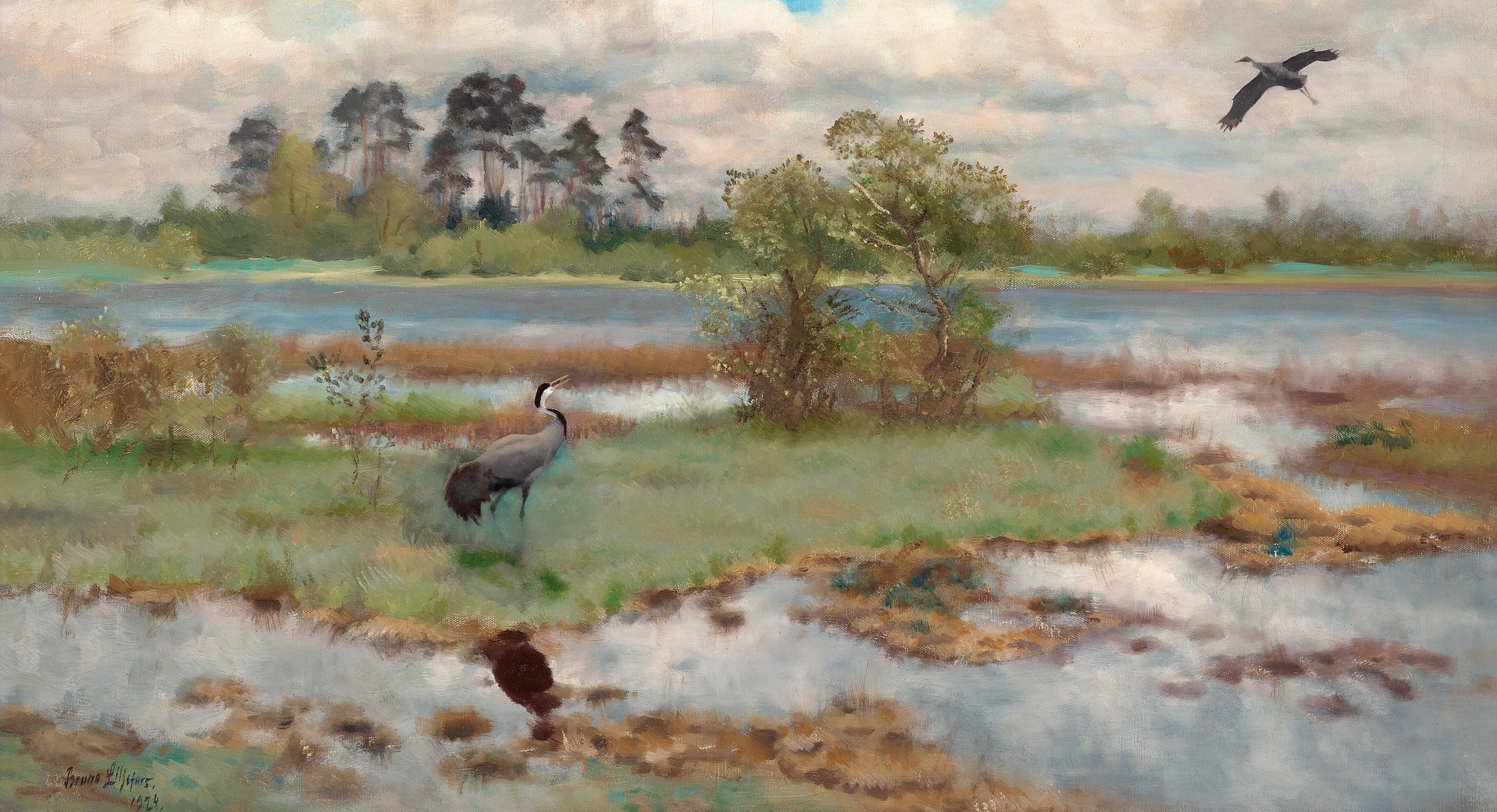 Landskap med tranor vid vatten (1924)&nbsp;<span>(+)</span>