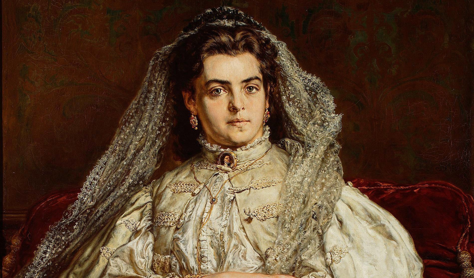 Portrett av Teodora Matejko i brudekjole (1879)&nbsp;<span>(+)</span>