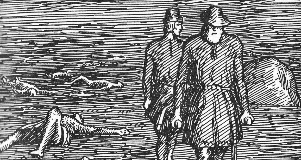 Torgils og Grim fører bort liket til kong Olav (1899)&nbsp;<span>(+)</span>