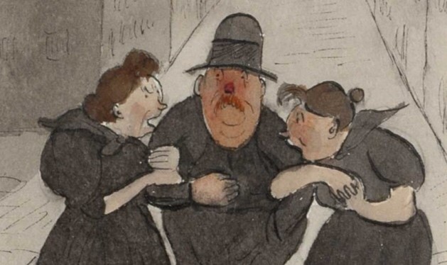 Man med en kvinna under hvardera armen (1898)&nbsp;<span>(+)</span>