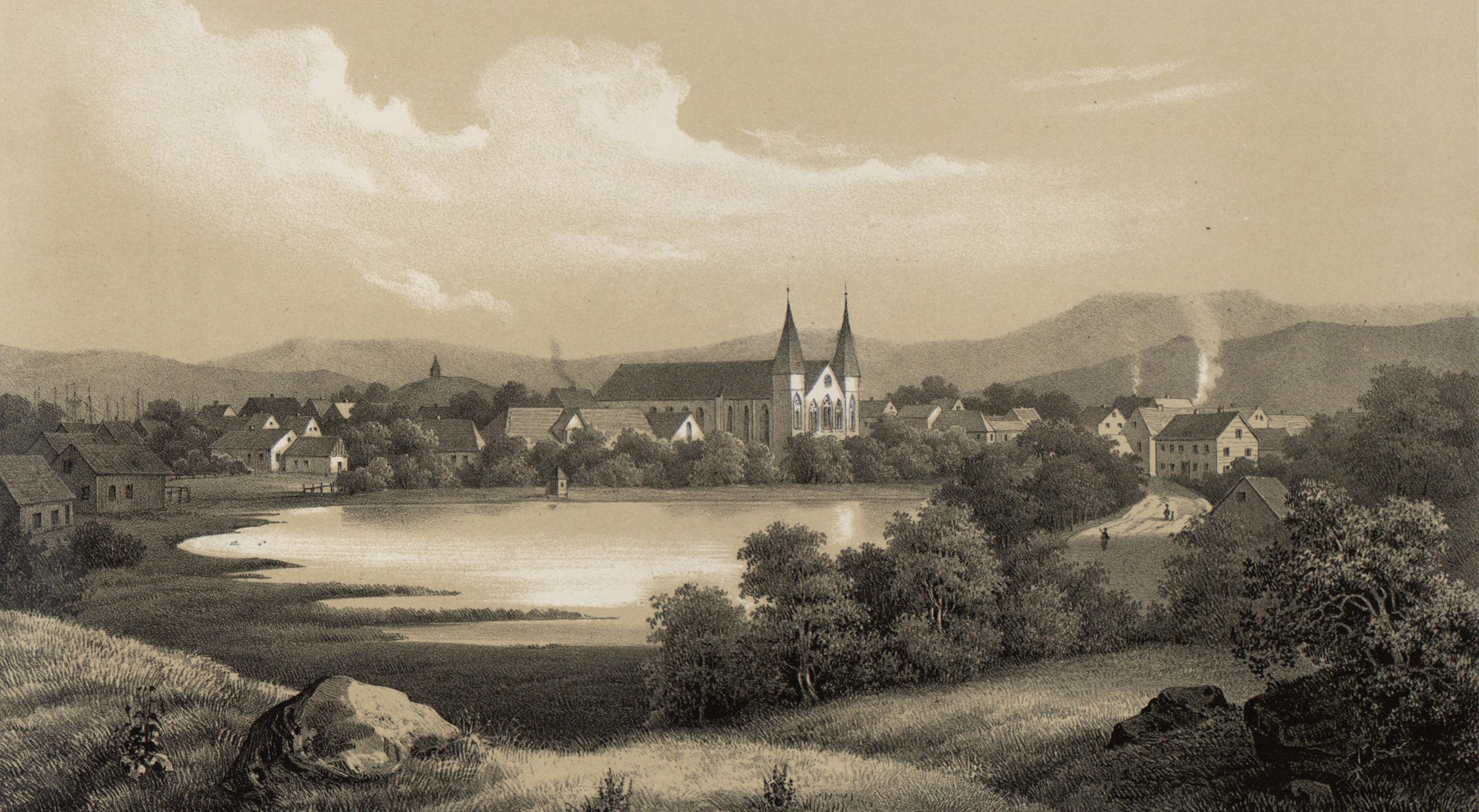 Stavanger domkirke ved Breiavatnet (før 1848)&nbsp;<span>(+)</span>