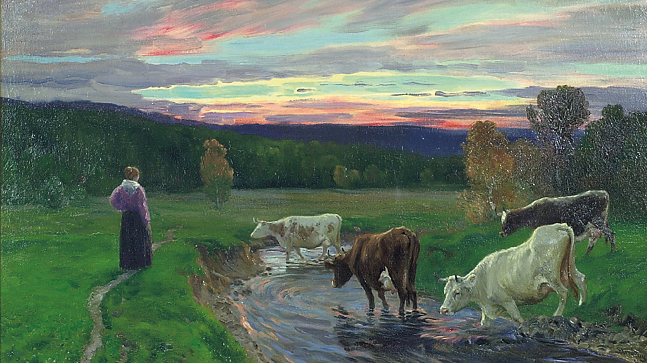 Etter solnedgang, Eggedal (1896).&nbsp;<span>(+)</span>
