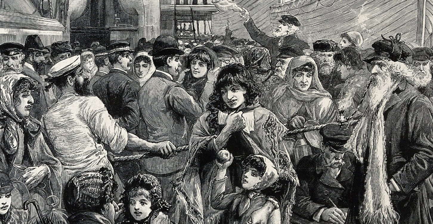 Russiske jøder legeundersøkes før reisen til Amerika (1891)&nbsp;<span>(+)</span>