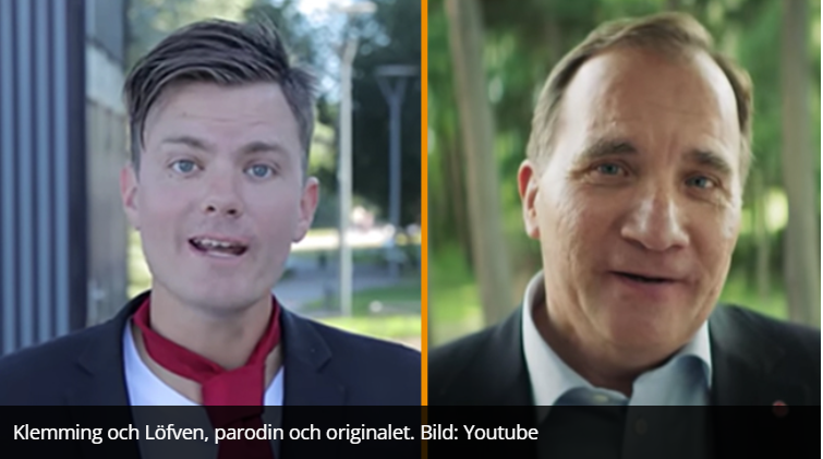 Komisk parodi på Stefan Löfven gjør sensasjon rett før valget i Sverige&nbsp;<span>(+)</span>