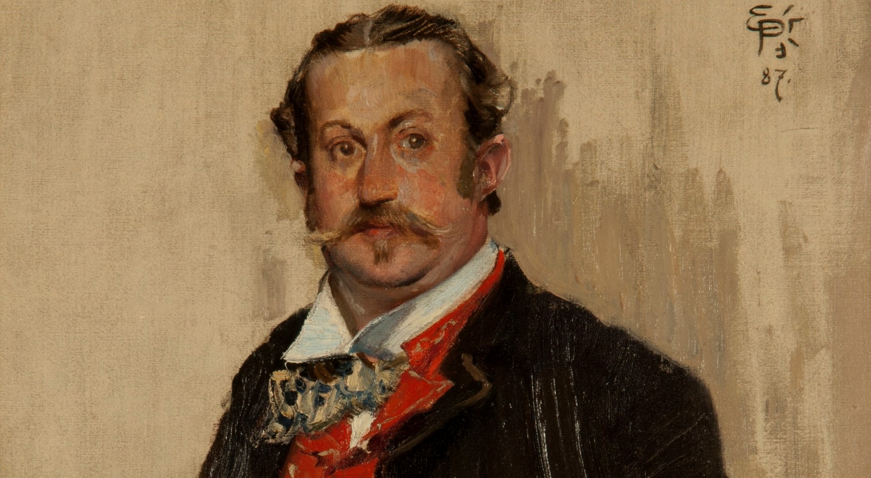 Portrett av forfatteren Alexander Lange Kielland (1887)&nbsp;<span>(+)</span>