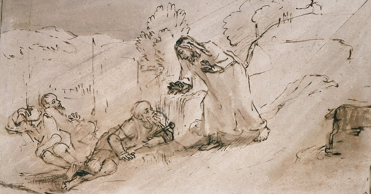 Jesus finner disiplene sovende i Gethsemane (ikke datert).&nbsp;<span>(+)</span>