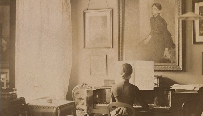 Anna Hammershøi ved klaveret (1886-89)&nbsp;<span>(+)</span>