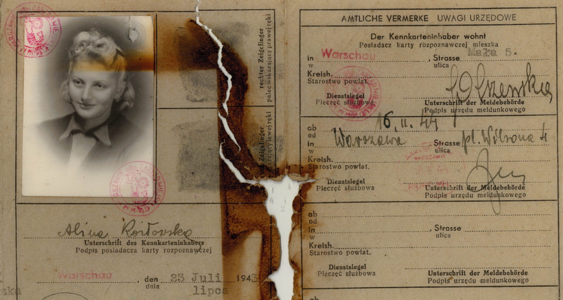 Forfalsket identitetskort for Alina Haspel (1943)&nbsp;<span>(+)</span>