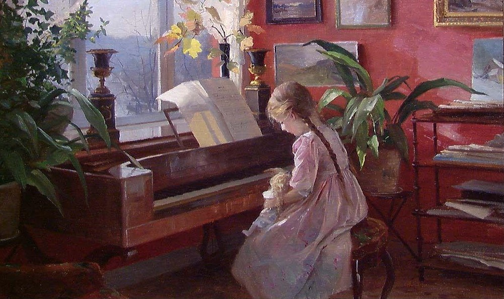 Interiør. Victoria ved pianoet (1909)&nbsp;<span>(+)</span>