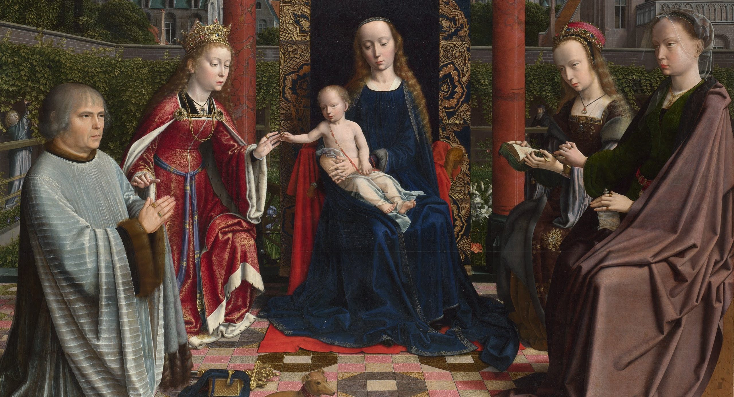 Tronende Madonna med tre helgeninner og donor (c.1510)&nbsp;<span>(+)</span>