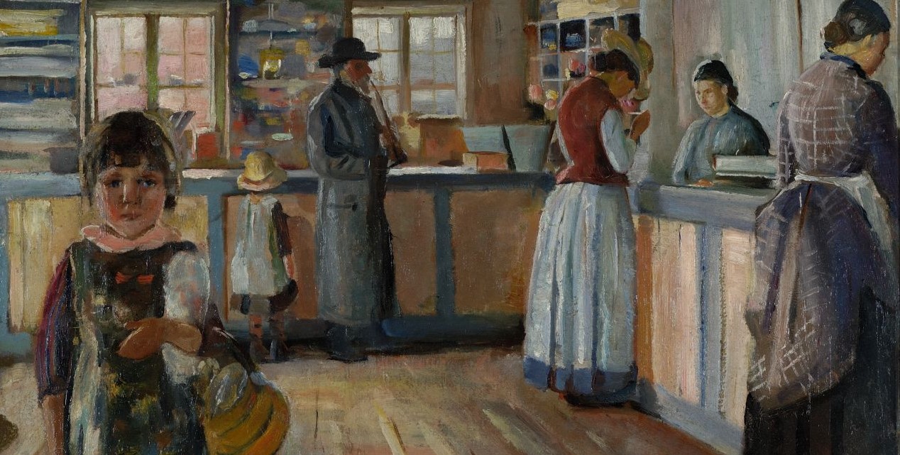 Hos landhandleren i Vrengen (1888)&nbsp;<span>(+)</span>