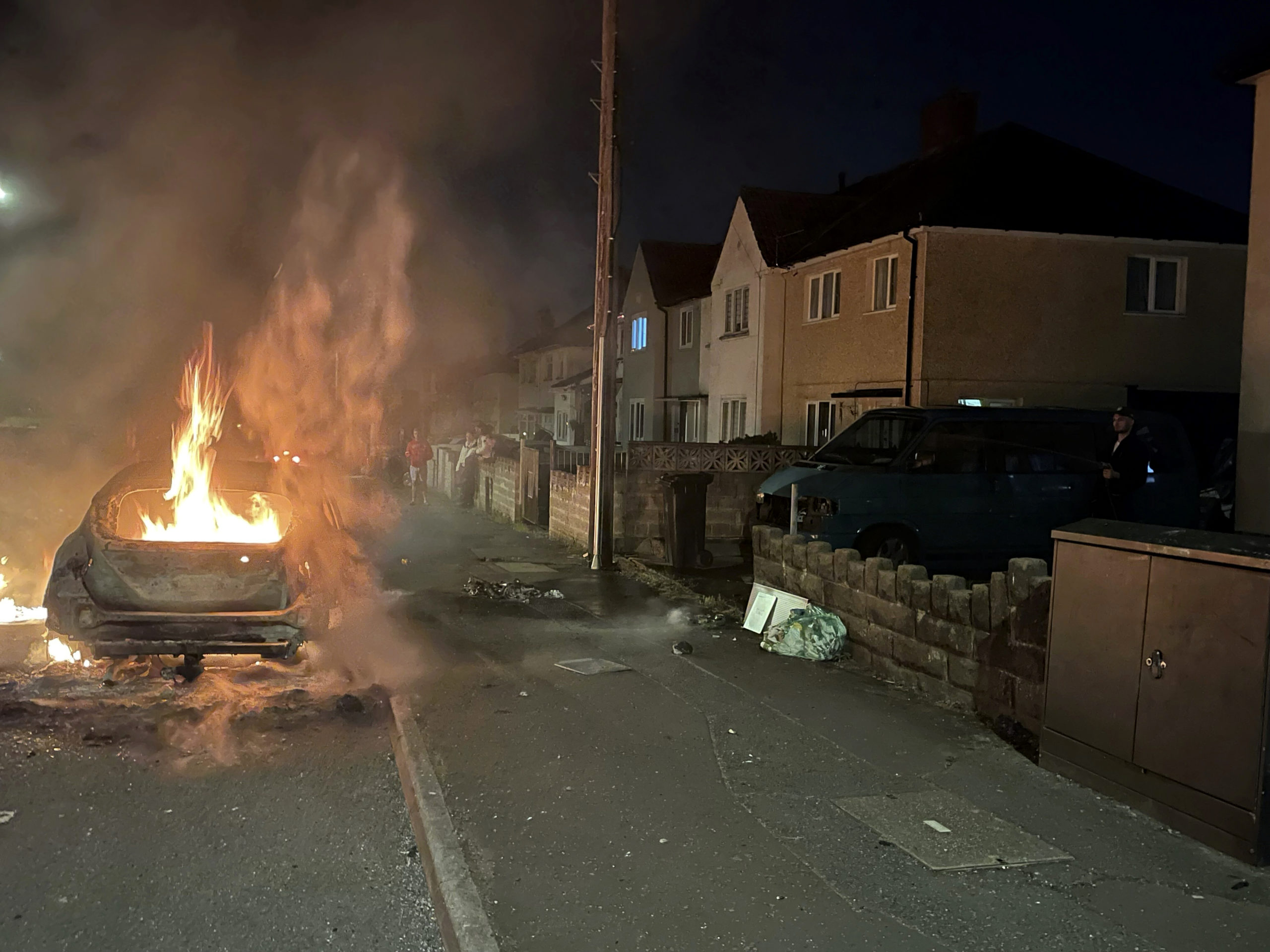 Bilulykke førte til voldsomme opptøyer i Cardiff&nbsp;<span>(+)</span>
