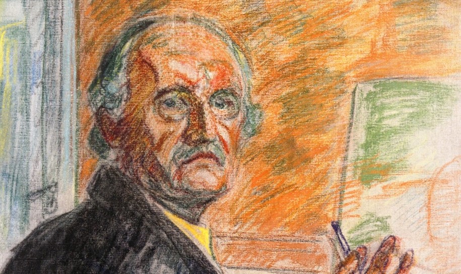 Selvportrett med pastellstift (1943).&nbsp;<span>(+)</span>