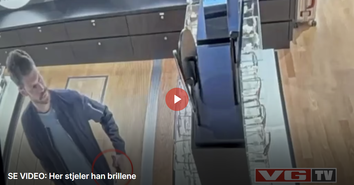 VG publiserer over&shy;våknings&shy;videoen av Moxnes' tyveri&nbsp;<span>(+)</span>