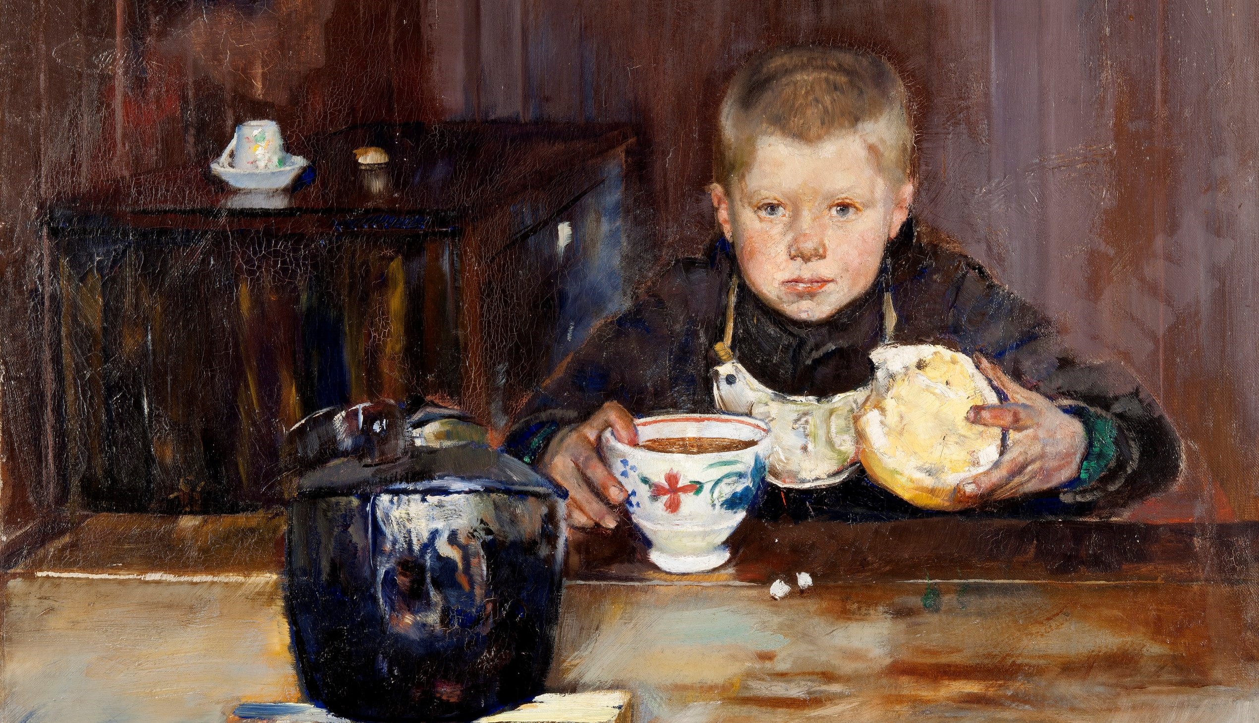 Springpojke dricker kaffe (1885).&nbsp;<span>(+)</span>