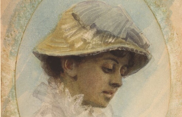 Emma Amalia Lamm i halmhatt (1881).&nbsp;<span>(+)</span>