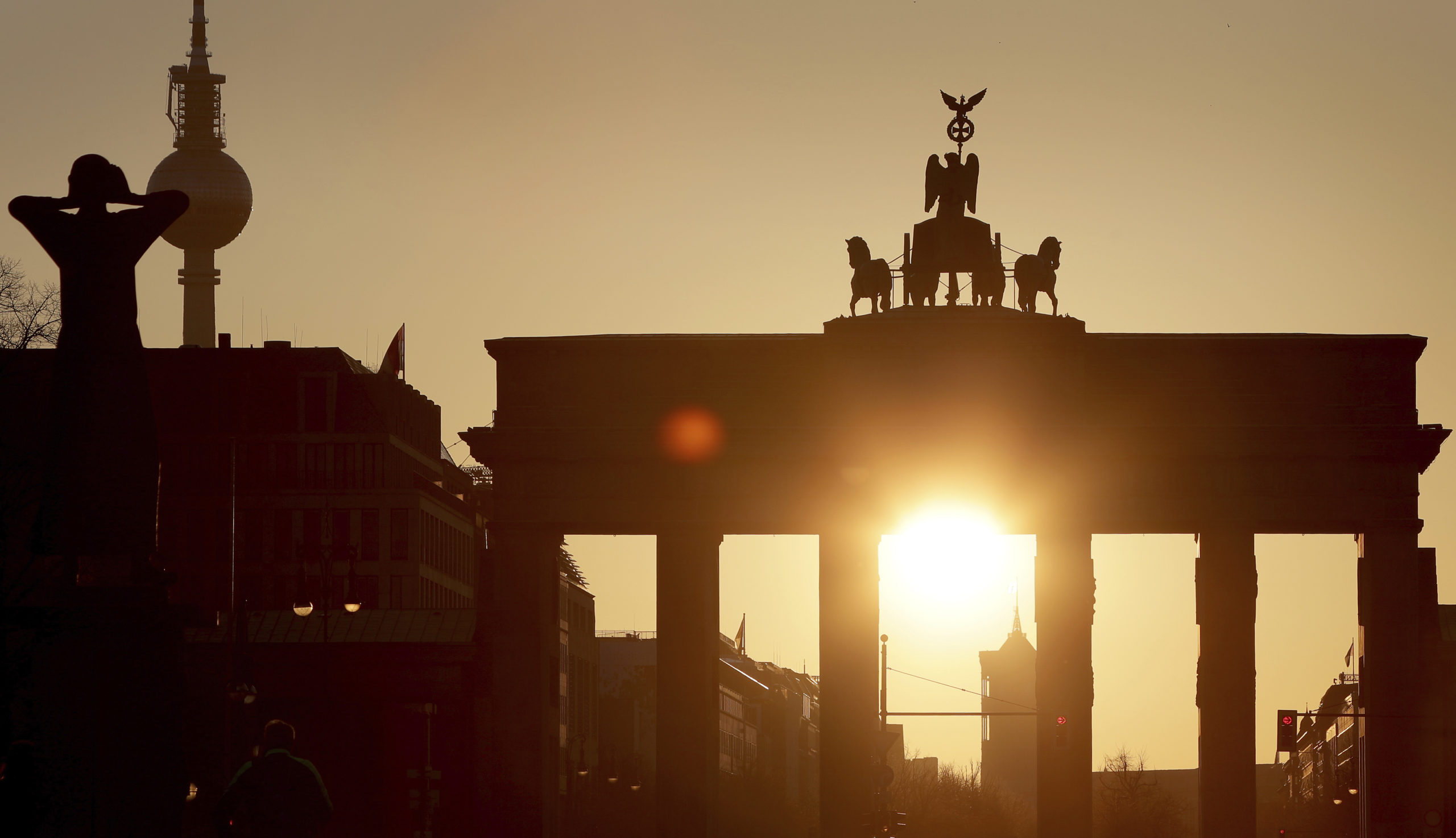 Klimaekstremister spraymalte Brandenburger Tor&nbsp;<span>(+)</span>