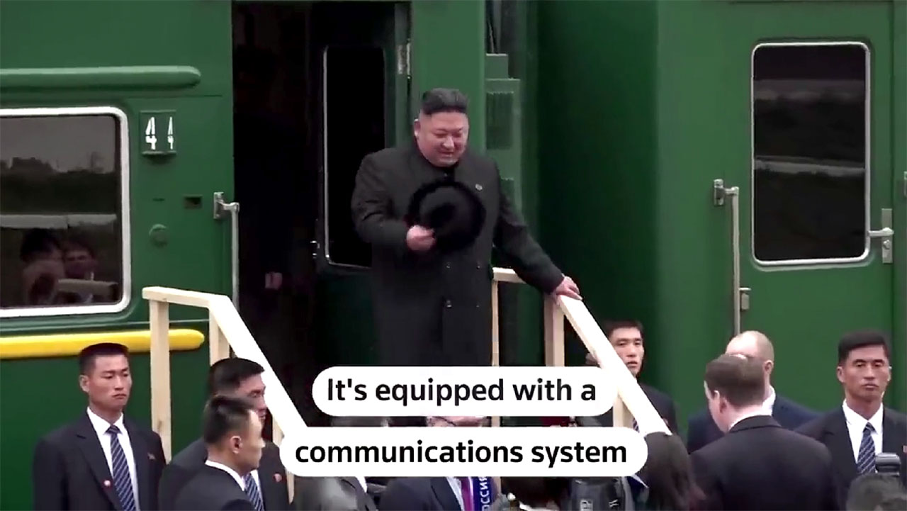 Kim Jong-uns panser&shy;tog ser ut til å være på vei til Russland&nbsp;<span>(+)</span>