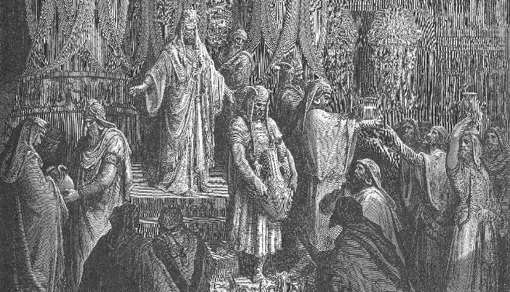 Perserkongen Kyros leverer tilbake utstyret fra Templet i Jerusalem (1866).&nbsp;<span>(+)</span>