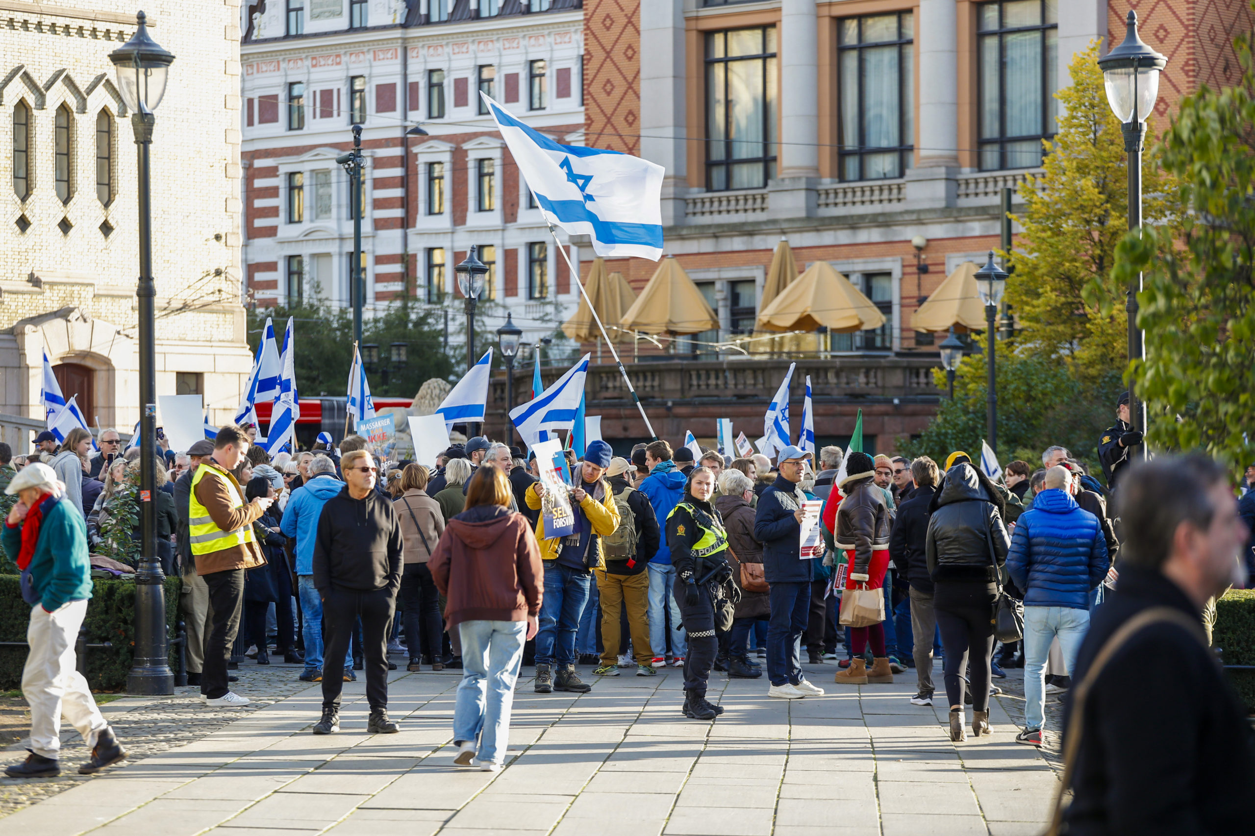 Én pågrepet og flere anholdt etter demonstrasjon for Israel&nbsp;<span>(+)</span>