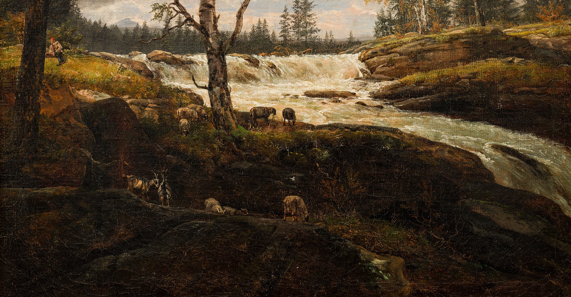Udsigt over Maarelven ved Tinn (1835).&nbsp;<span>(+)</span>