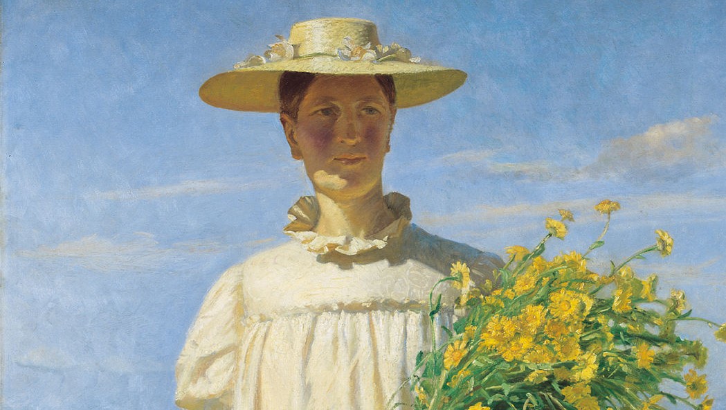Anna Ancher vender hjem fra Marken (1902).&nbsp;<span>(+)</span>