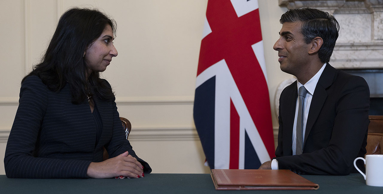Suella Bravermans takk til Rishi Sunak for å ha fått sparken som innenriksminister&nbsp;<span>(+)</span>