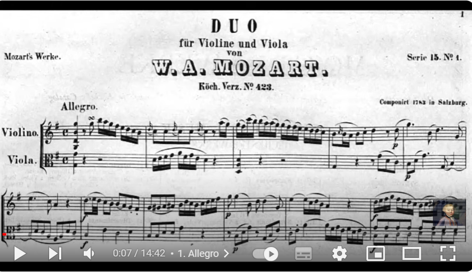 Interlude: Mozart - duett for fiolin og bratsj nr. 1&nbsp;<span>(+)</span>