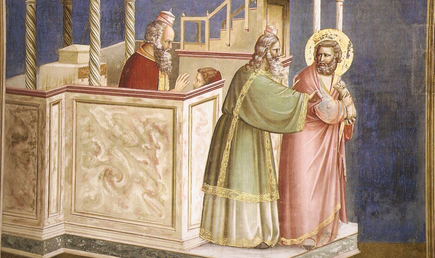 Joachim jages ut av Templet (1303-05).&nbsp;<span>(+)</span>