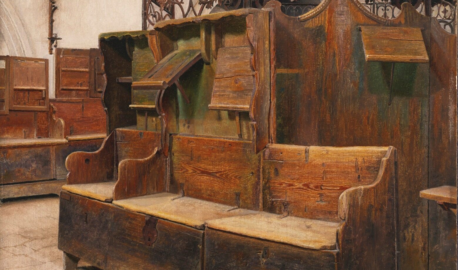 Interiør fra synagogen i Holleschau/Holešov (1895-97).&nbsp;<span>(+)</span>