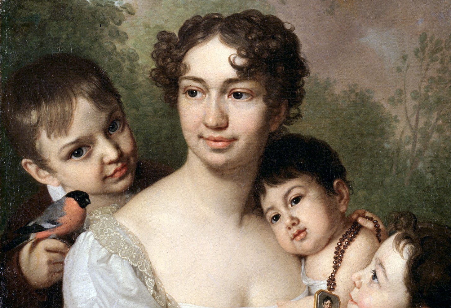 Portrett av Jelena Pjetrovna Balasjova og hennes barn (c.1811).&nbsp;<span>(+)</span>