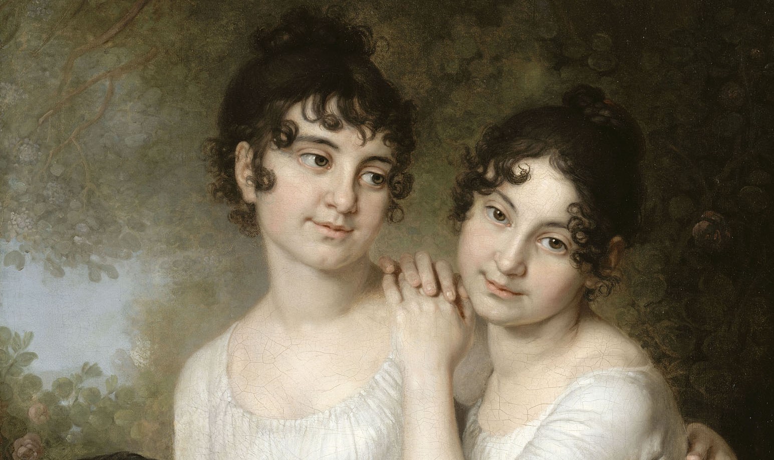 Portrett av søstrene Kurakina og deres mops (1802).&nbsp;<span>(+)</span>