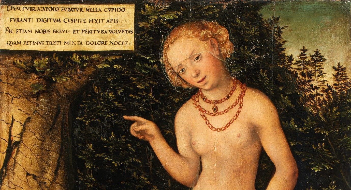 Venus med Amor som honningtyv (c.1540).&nbsp;<span>(+)</span>