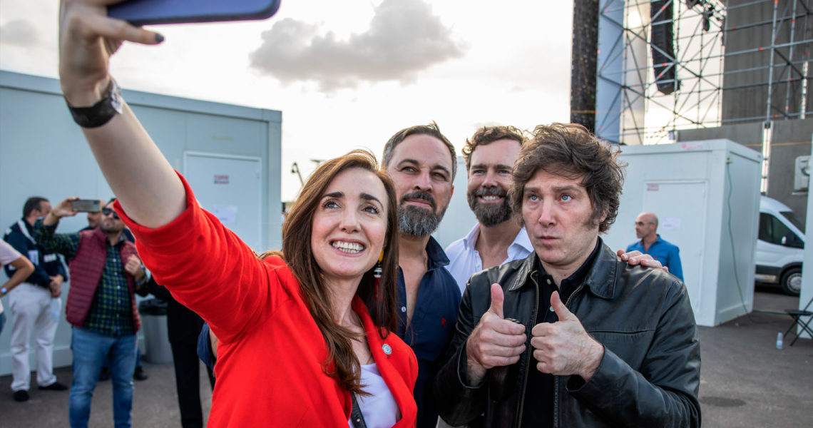 Javier Milei på festival med andre politikere