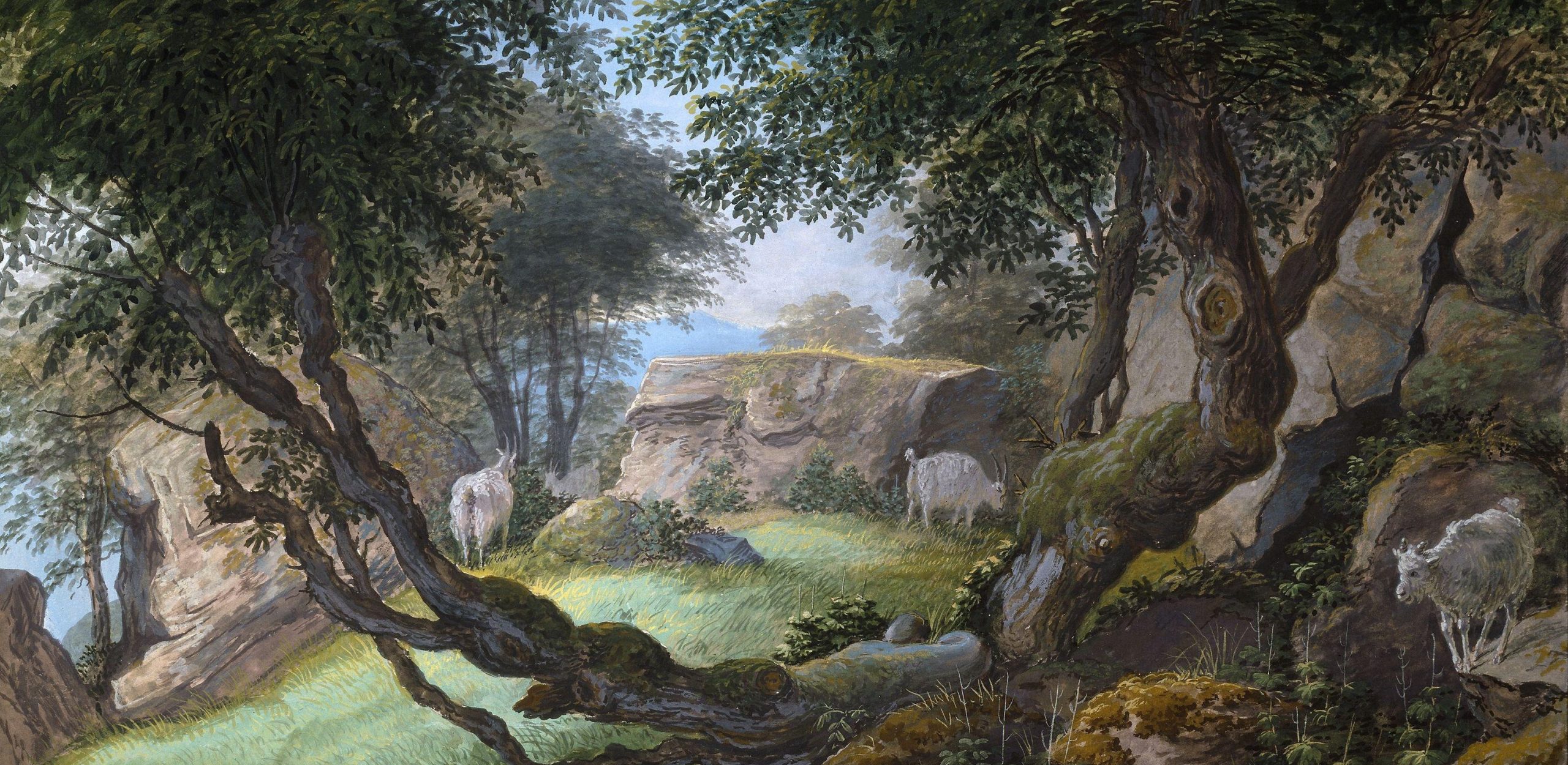Et Partie ALMESKOV i SOGN / paa Yttre Krogens Fjeldside  (c.1819).&nbsp;<span>(+)</span>